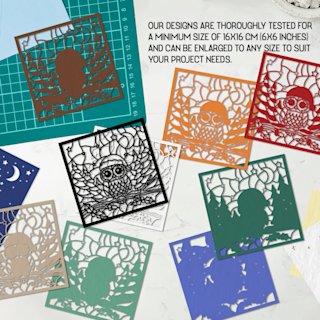 Christmas Shadow Box Owl: 3D Stained Glass Gift Card - Image 07