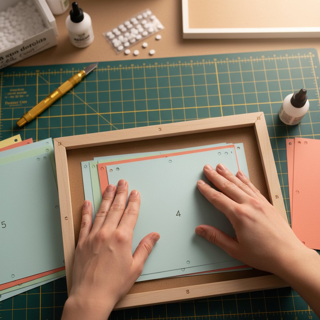 Shadow box assembly with alignment markers