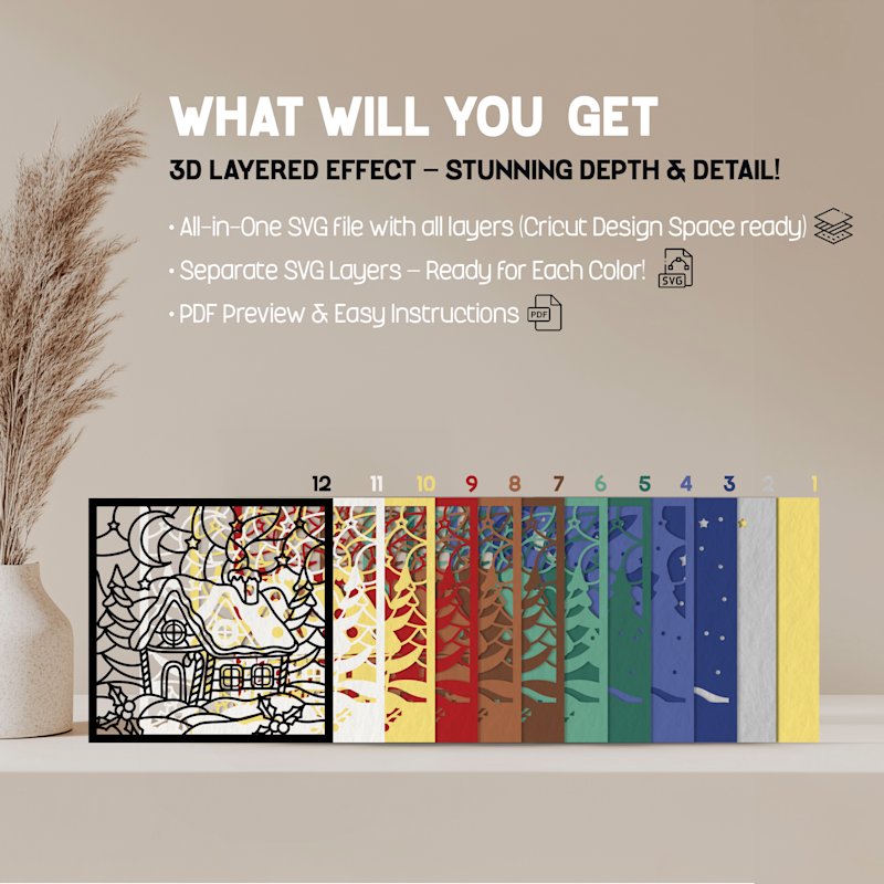 Christmas Shadow Box Gingerbread House - Image 02