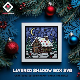 Christmas Shadow Box Gingerbread House - Image 08