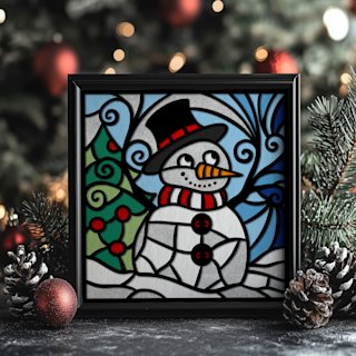 Shadowbox Snowman - Image 05