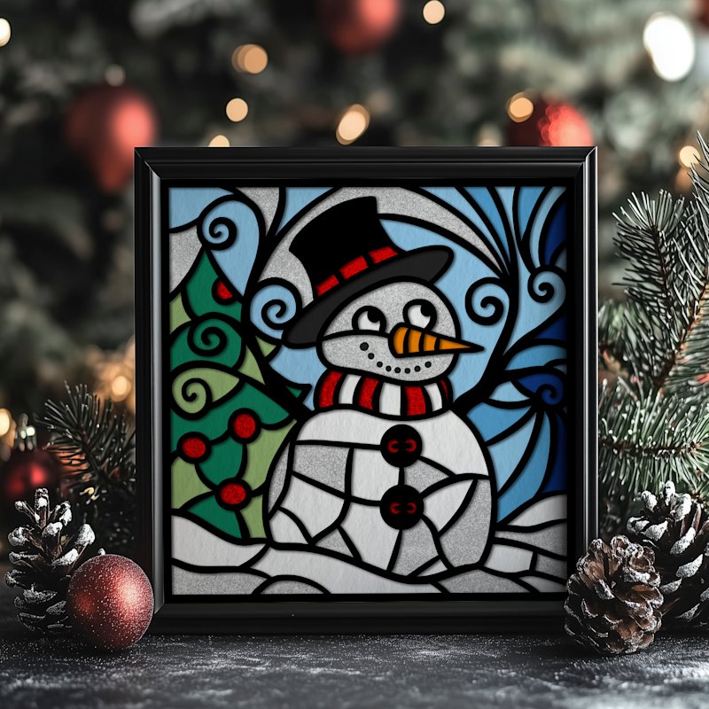 Shadowbox Snowman - Image 05