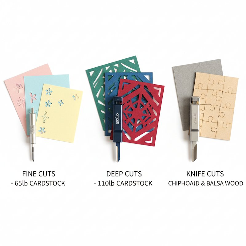 Comparison of Cricut blades for cardstock cutting