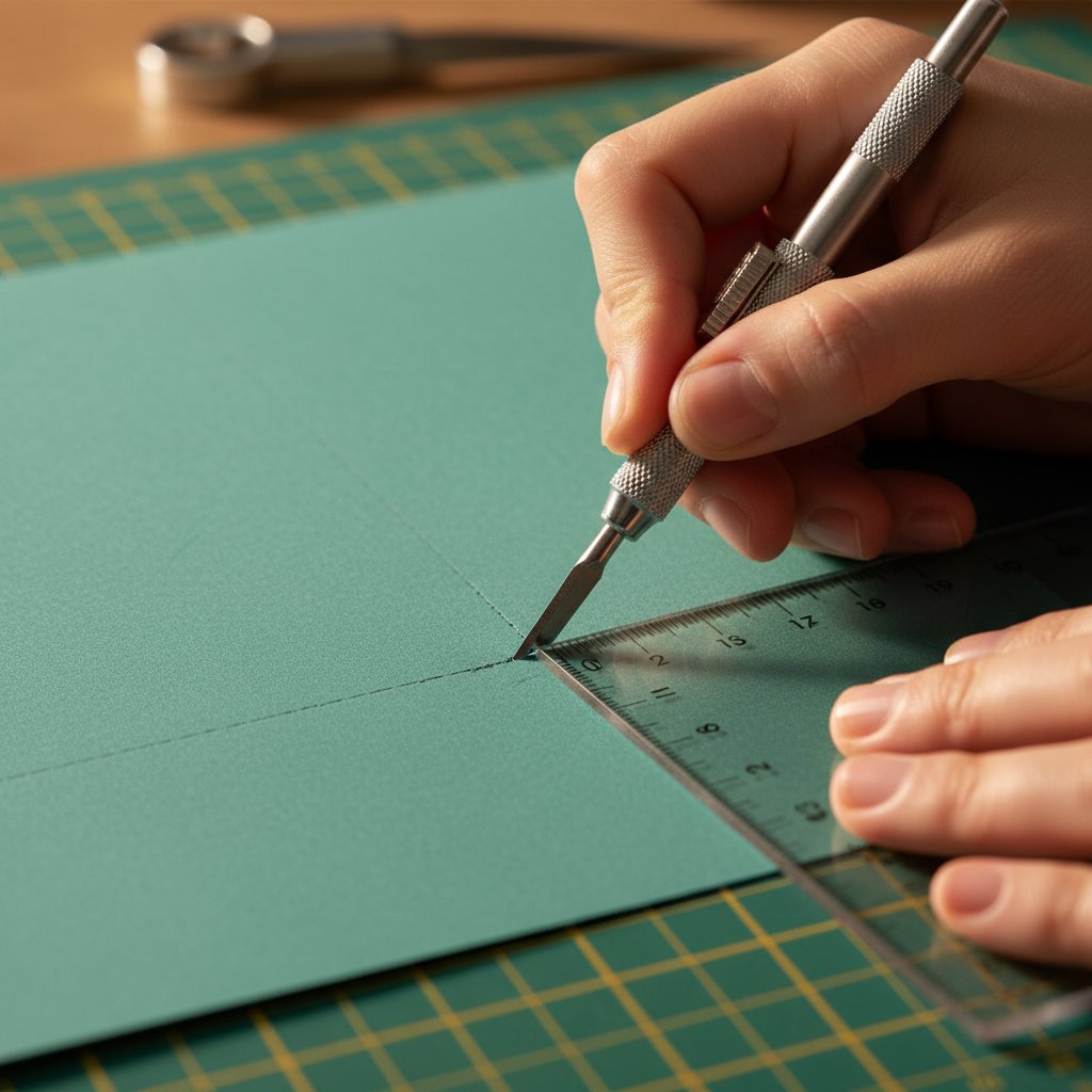 X-acto knife rescue method showing precision technique for finishing incomplete cuts