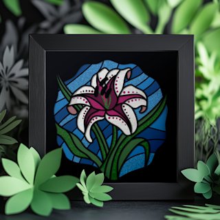 Shadowbox Flower Lily - image 01