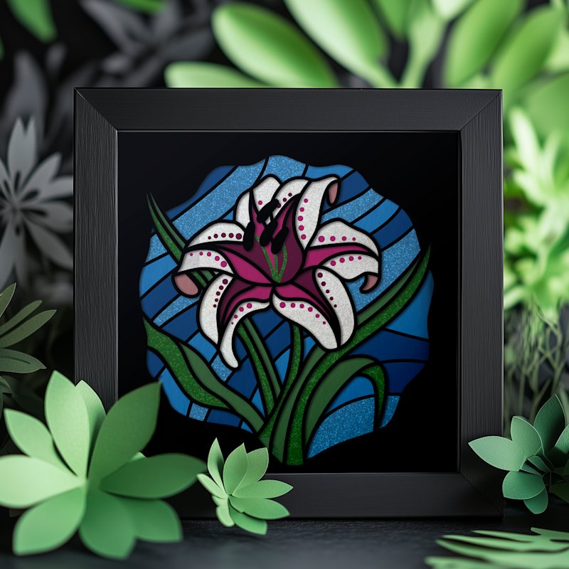 Shadowbox Flower Lily - image 01