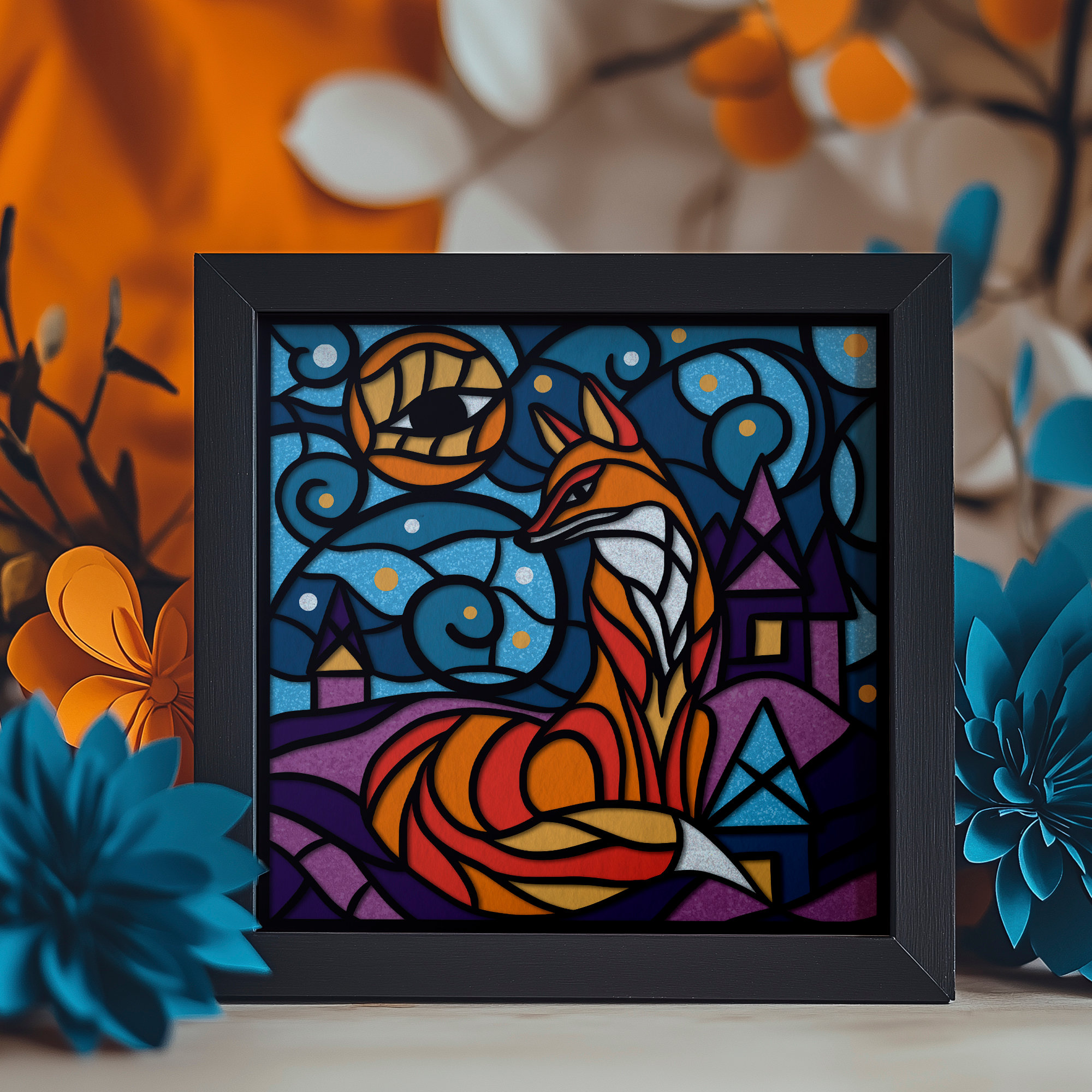 Layered Papercut Shadow Box Art