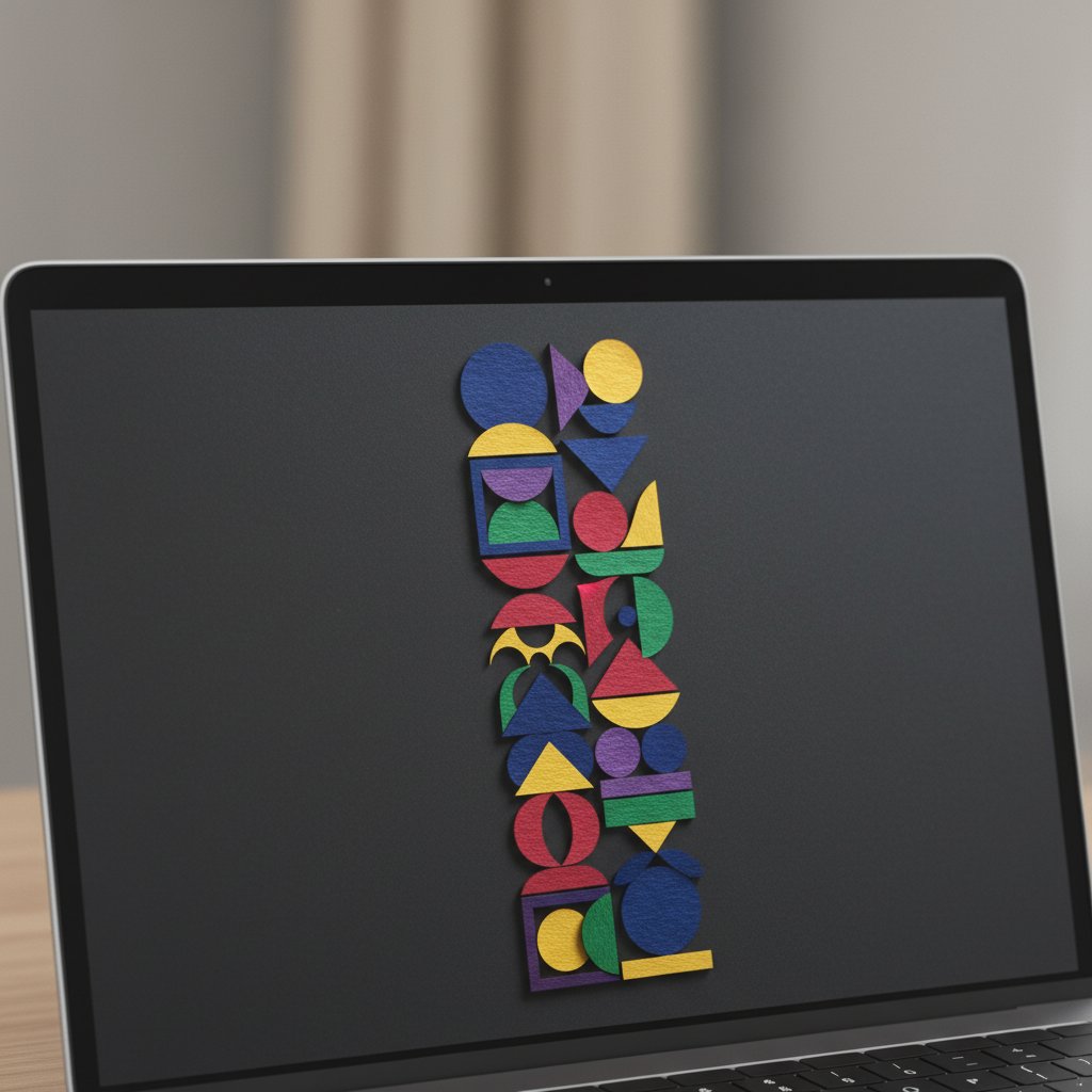 Assembled layered paper-cut design held against bright light to check layer alignment