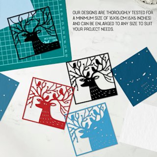 Shadowbox Christmas Deer - Image 06