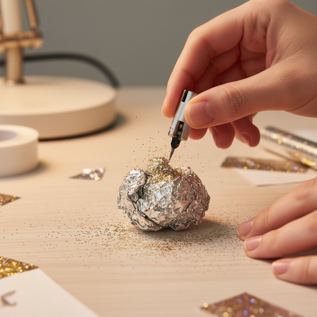 Aluminum foil blade cleaning technique demonstration