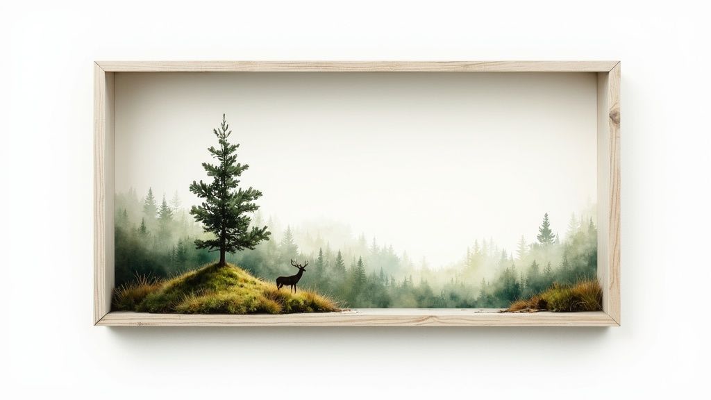 Nature Scene Diorama with Miniatures & Landscapes