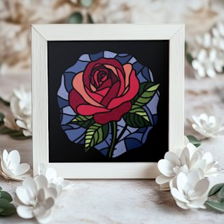 Shadowbox Flower Rose - image 05