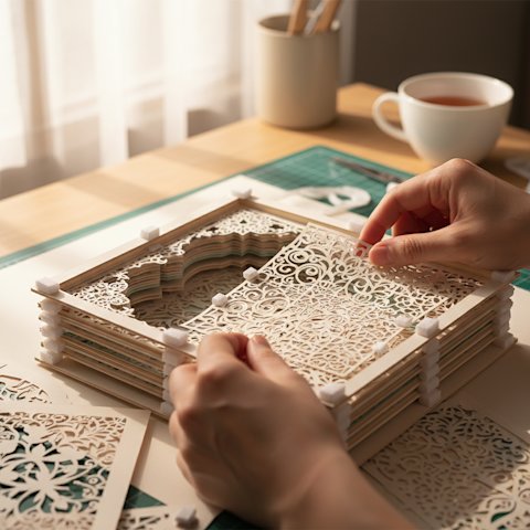 How to Assemble Layered Papercut Shadow Boxes with Spacers