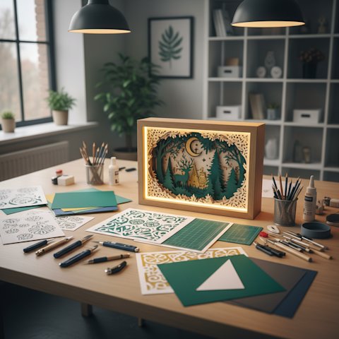 How to Use Printable Paper Cut Shadow Box Templates