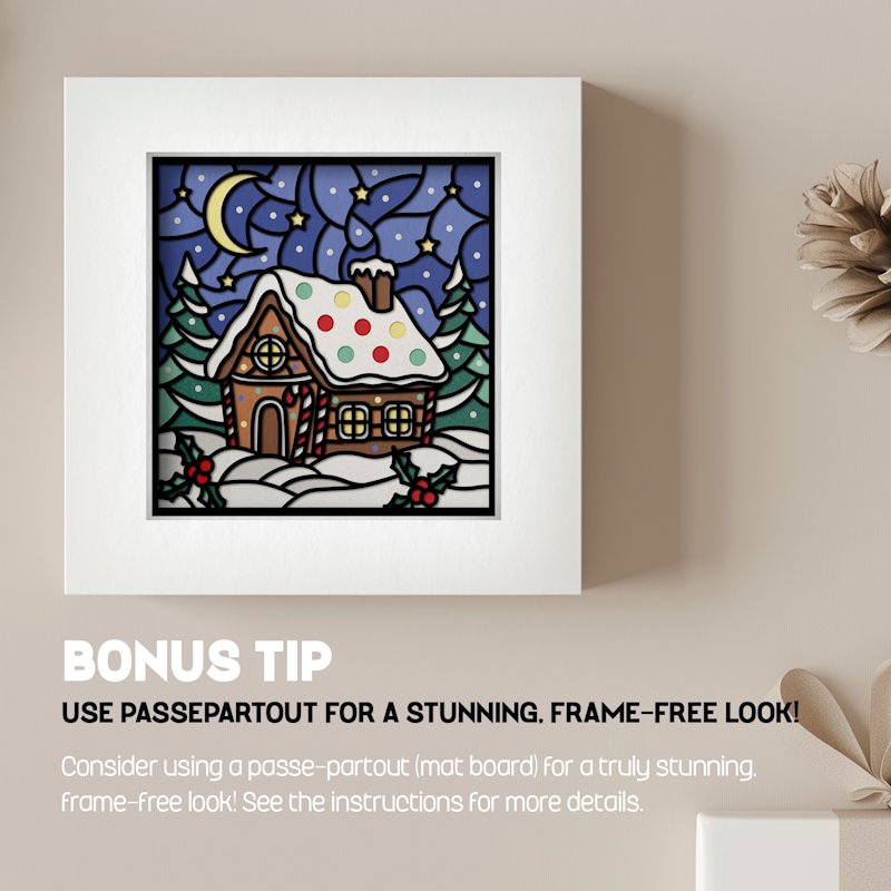 Christmas Shadow Box Gingerbread House - Image 03