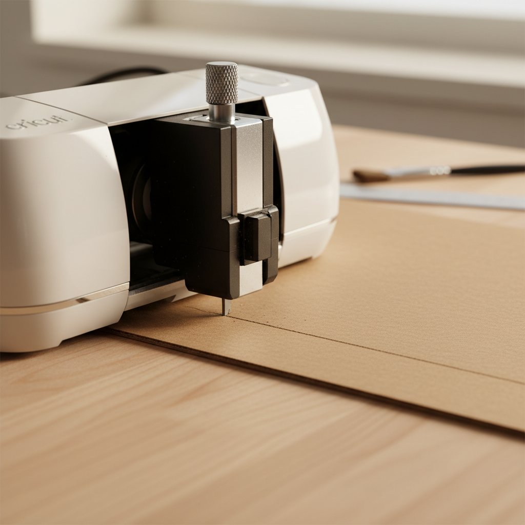 Cricut Knife Blade cutting thick chipboard cardstock