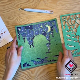 Christmas Shadow Box Owl: 3D Stained Glass Gift Card - Video 01 (H.264)