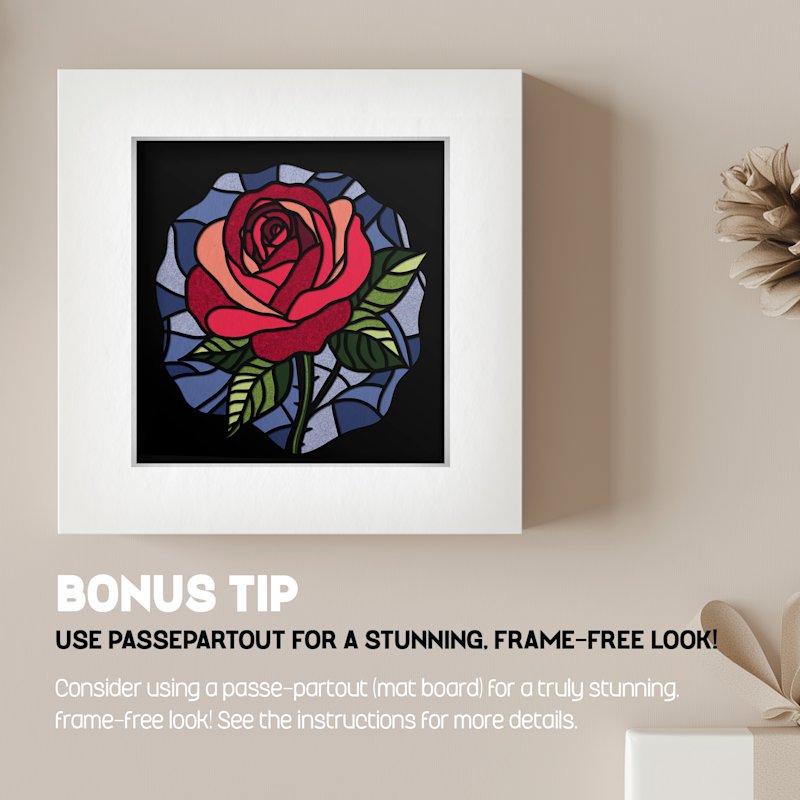 Shadowbox Flower Rose - image 03
