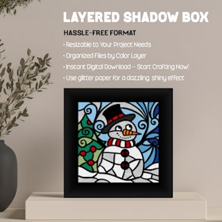 Shadowbox Snowman - Image 04