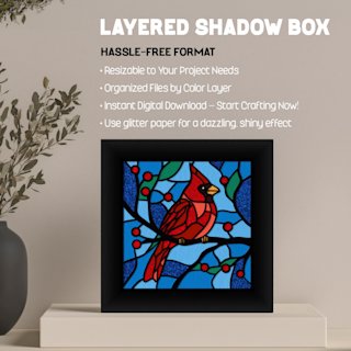 Shadowbox Red Cardinal - Image 04
