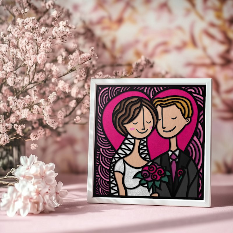 Shadowbox Wedding Anniversary - Image 01